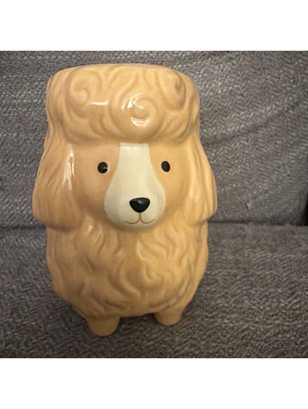 Hallmark Sculpted Dog Mug shaped like an adorable blonde poodle.